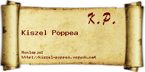Kiszel Poppea névjegykártya